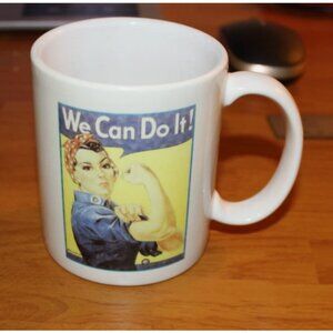WWII Poster Reproduction Mug "Rosie the Riveter" Smithsonian Institution Coffee